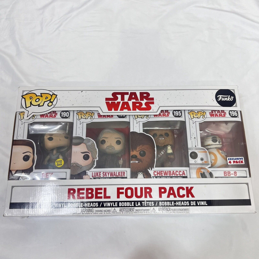 Funko Pop! Vinyl: Star Wars - TLJ-4 Pack- Good Guys